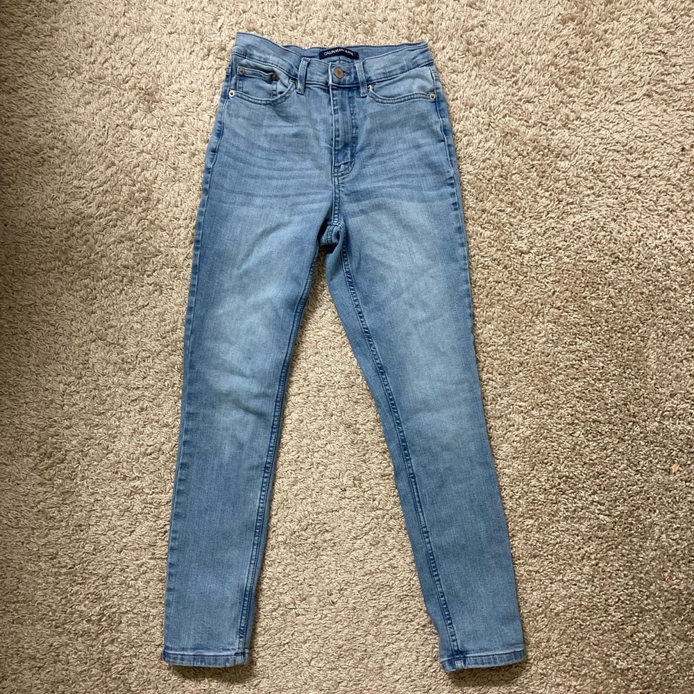 Calvin Klein high rise ankle skinny jeans